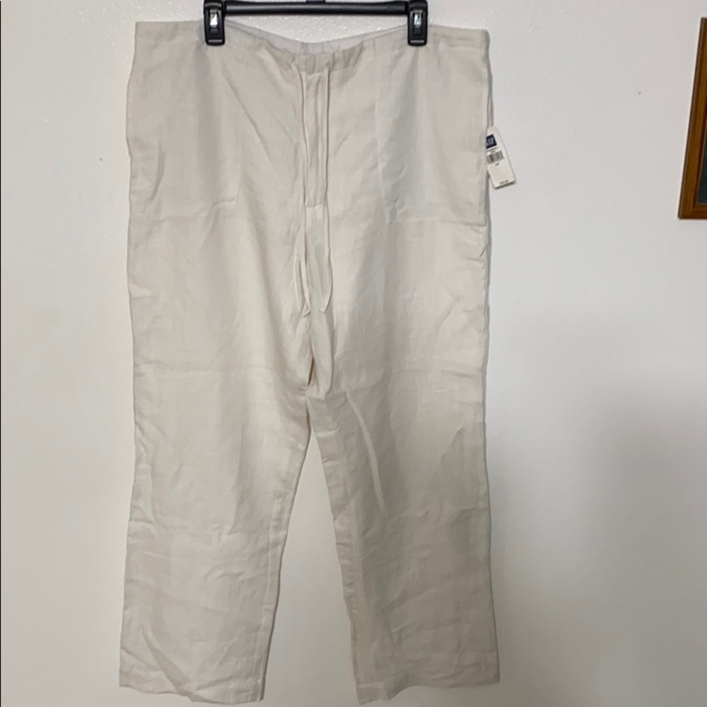 Gap White Linen Pants Size 16